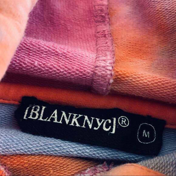 BLANKNYC Rainbow Sweet Spot tie dye hooded sweatshirt size Medium - Picture 3 of 9